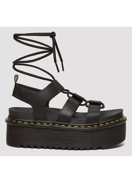 Sandale dama, DR MARTENS Nartilla XL, platforma 4,5cm, piele naturala, negru, 41 EU