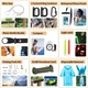 Kit Supravietuire 250 in 1, multifunctional, tip military, tactica, rezistenta la apa, cu prim ajutor, echipament de urgenta pentru drumetii, camping, calatorii, verde