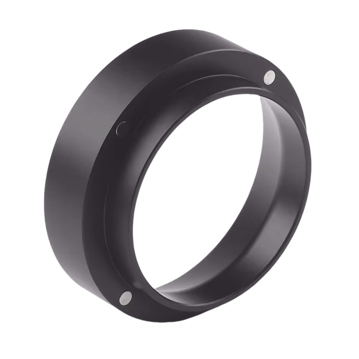 Дозиращ пръстен за кафе в портафилтър, неръждаема стомана, магнитен, 51 mm, enkourakoko, Черен
