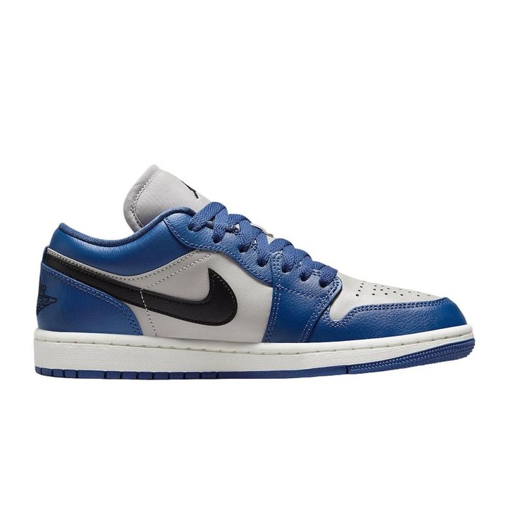 Nike Air Jordan 1 Low DC0774-402 teniszcipő, természetes bőr, kék/fehér, 38.5EU