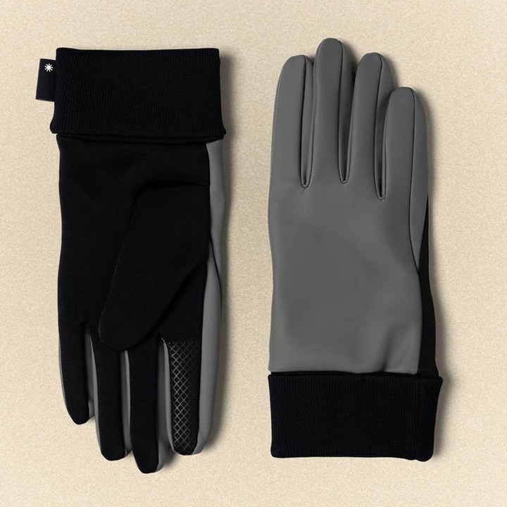 Manusi unisex Rains, touchscreen, gri, M