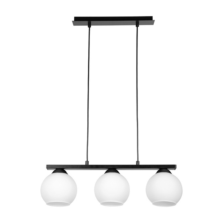 Пендел Lightstyle Трио, 3хЕ27, Черен/Бял