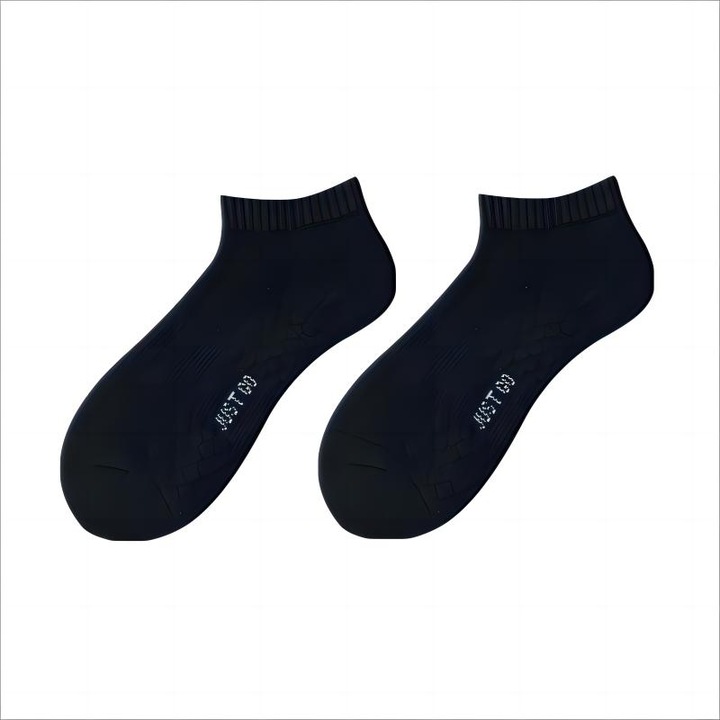 Sosete sport PremierPeds, talpa masaj, absorbtie soc, set 2 perechi, 38-46, scurt-negru