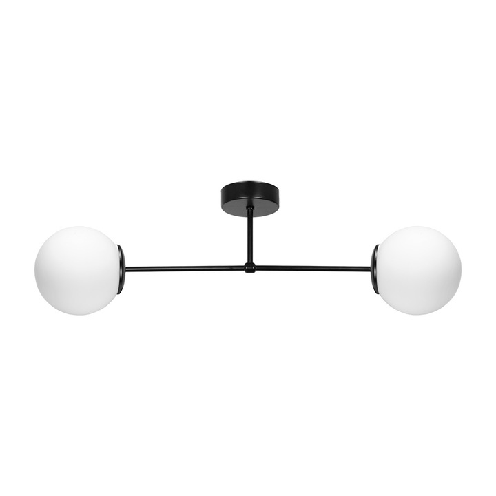 Candelabru, Lightstyle, Garda, 2xE27, Negru/Alb