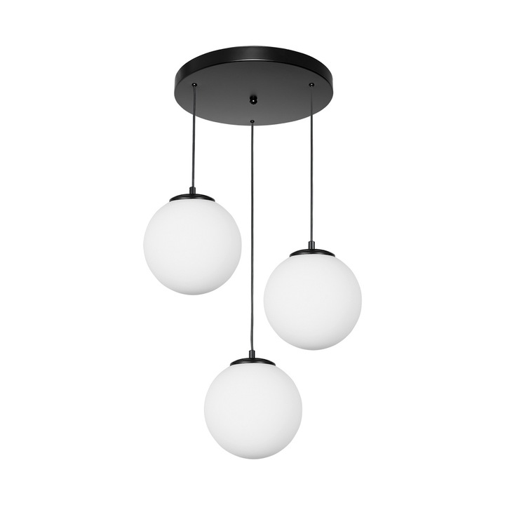 Пендел Lightstyle Сити, 3хЕ27, Черен/Бял