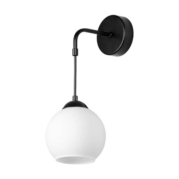 Fali lámpa Lightstyle Real, 1xE27, Fekete/Fehér