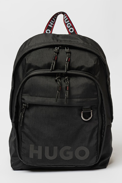 HUGO, Rucsac cu buzunare cu fermoar Quentyn, Negru