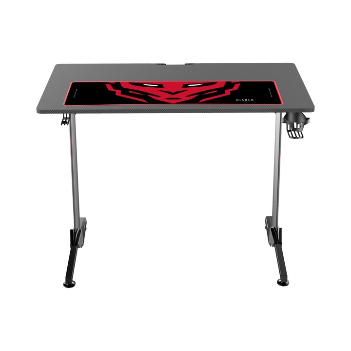 Геймърско бюро, Diablo Chairs, X-Mate 1000, карбоново черно, 100x60x75 см