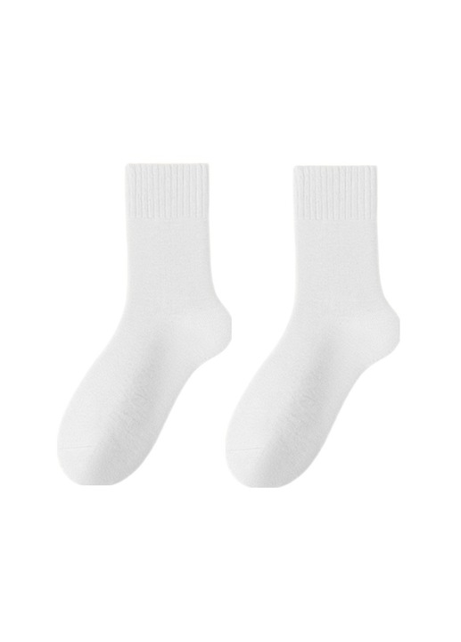 Sosete dama PremierPeds, terry, grosime medie, poliester si spandex, 35-44, alb