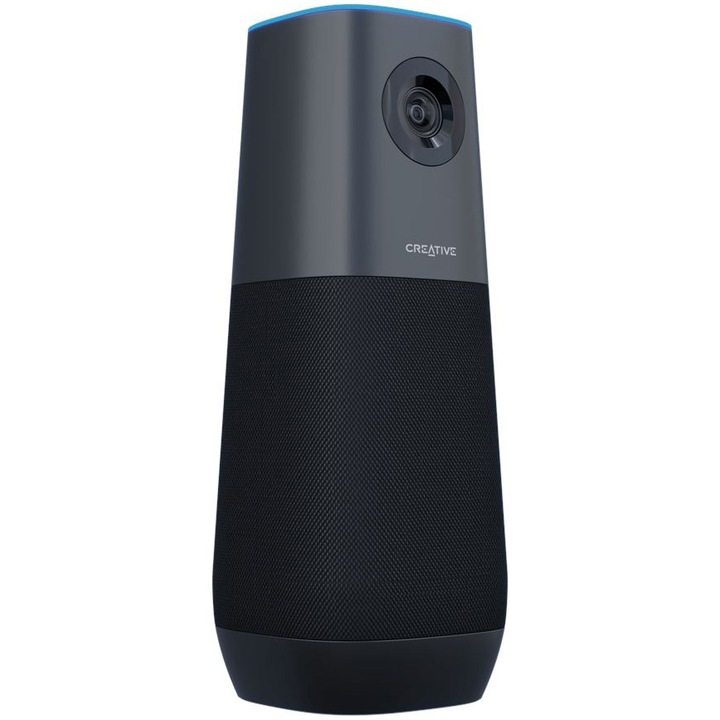 Camera videoconferinta Creative LIVE! MEET 4K UHD cu Auto Tracking, Gesture Recognition, E-PTZ si 7x digital zoom, AI TECHNOLOGY, 4 microfoane MEMS omnidirectionale, boxa integrata si IR Remote