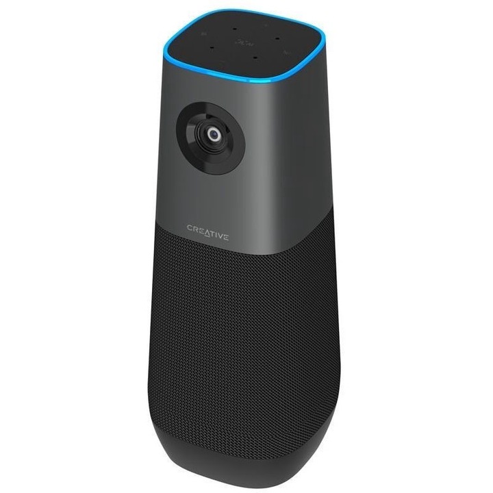 Camera videoconferinta Creative LIVE! MEET 4K UHD cu Auto Tracking, Gesture Recognition, E-PTZ si 7x digital zoom, AI TECHNOLOGY, 4 microfoane MEMS omnidirectionale, boxa integrata si IR Remote