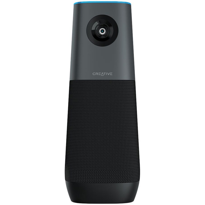 Camera videoconferinta Creative LIVE! MEET 4K UHD cu Auto Tracking, Gesture Recognition, E-PTZ si 7x digital zoom, AI TECHNOLOGY, 4 microfoane MEMS omnidirectionale, boxa integrata si IR Remote
