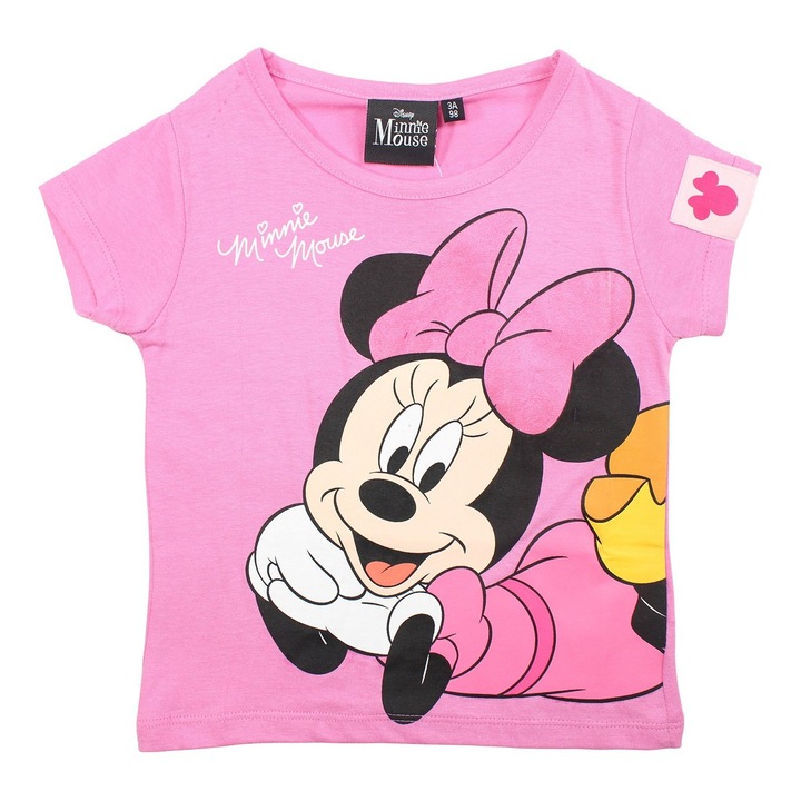 Tricou copii, 100% bumbac, 128 cm, multicolor, Happy, Minnie Mouse, Disney