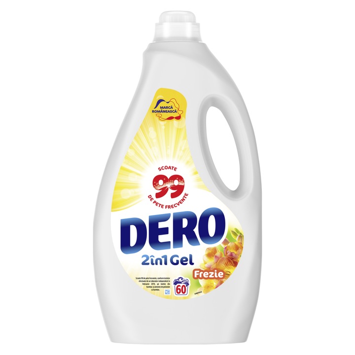 Dero detergent lichid 2in1 Frezie 3L, 60 spalari