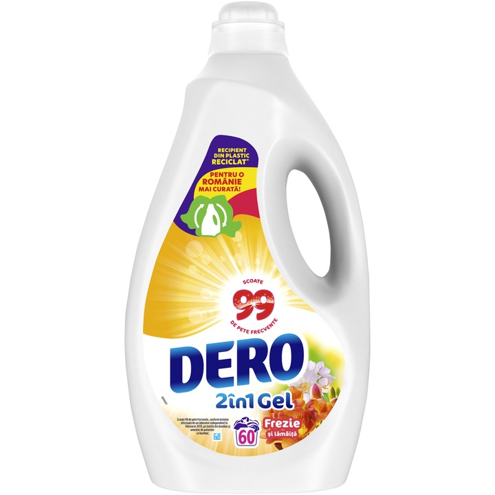 Dero detergent lichid 2in1 Frezie 3L, 60 spalari