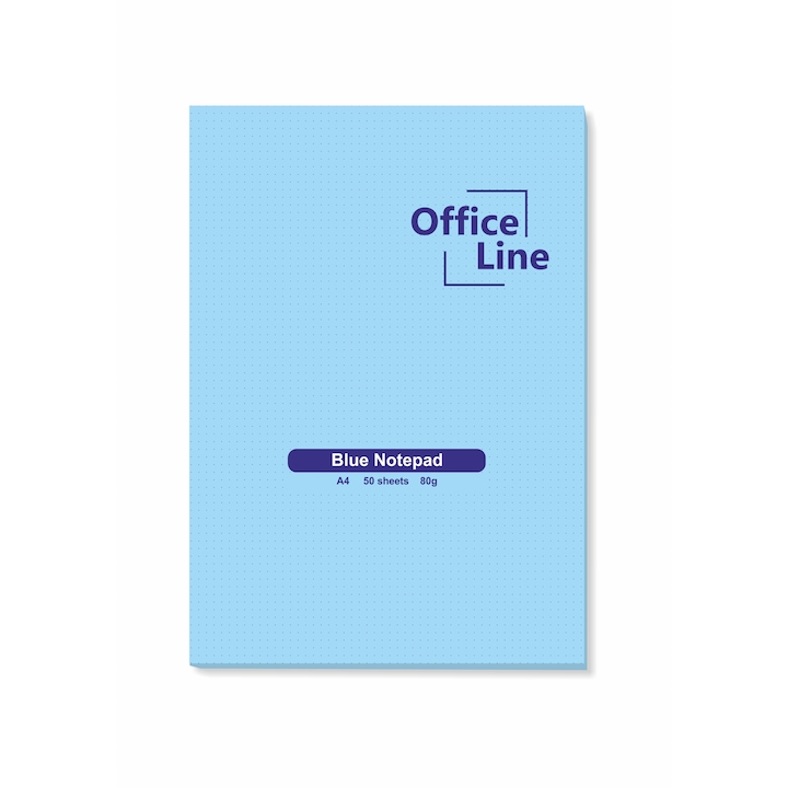 Bloc notes A4 50 file blue puncte