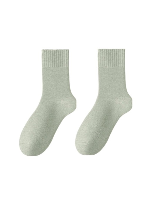 Sosete dama PremierPeds, terry, grosime medie, poliester si spandex, set 2 perechi, 35-44, Verde deschis