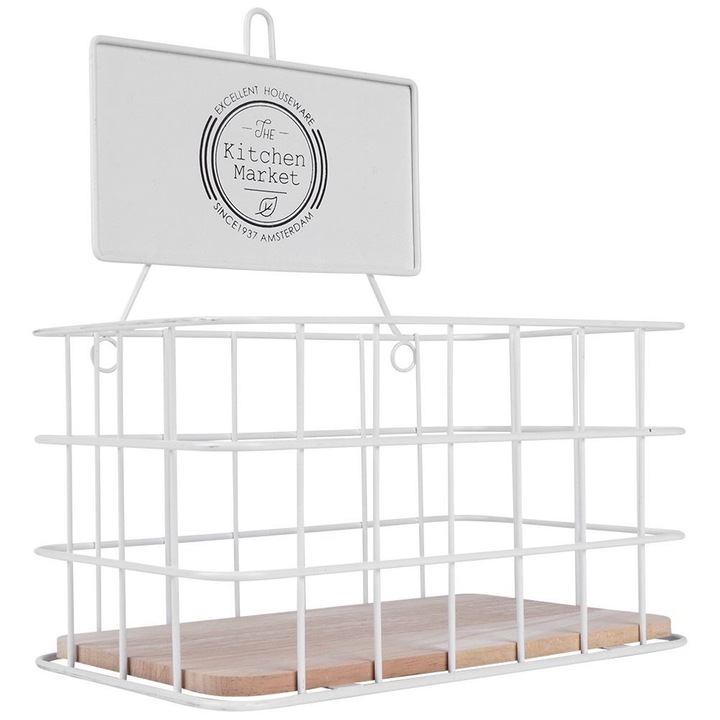 Raft, Excellent Houseware, 21x12 cm, Metal, Alb