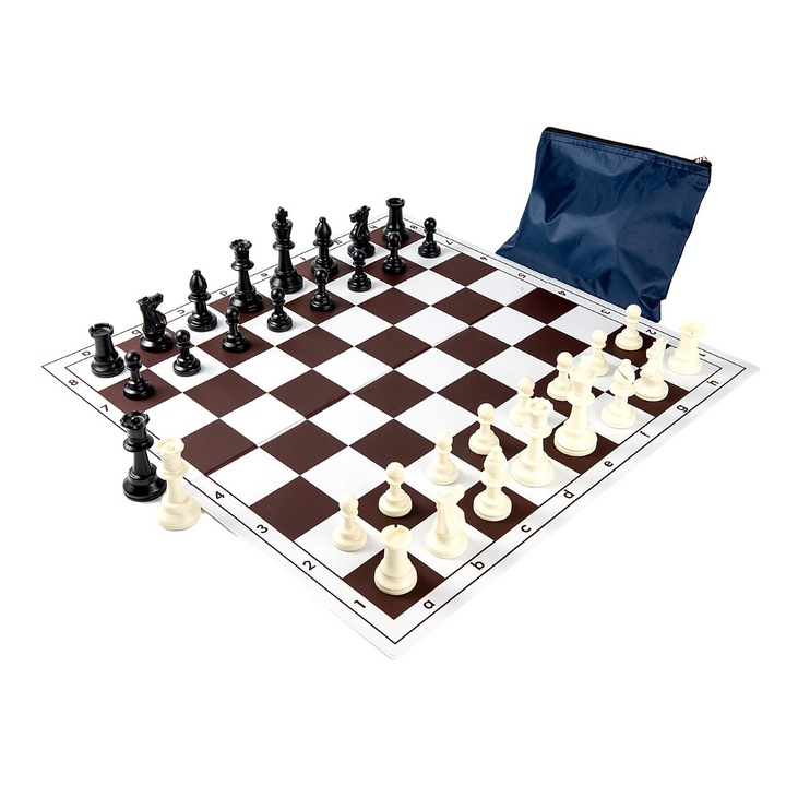 Staunton 6 súlyozott készlet fehér/barna PVC lappal