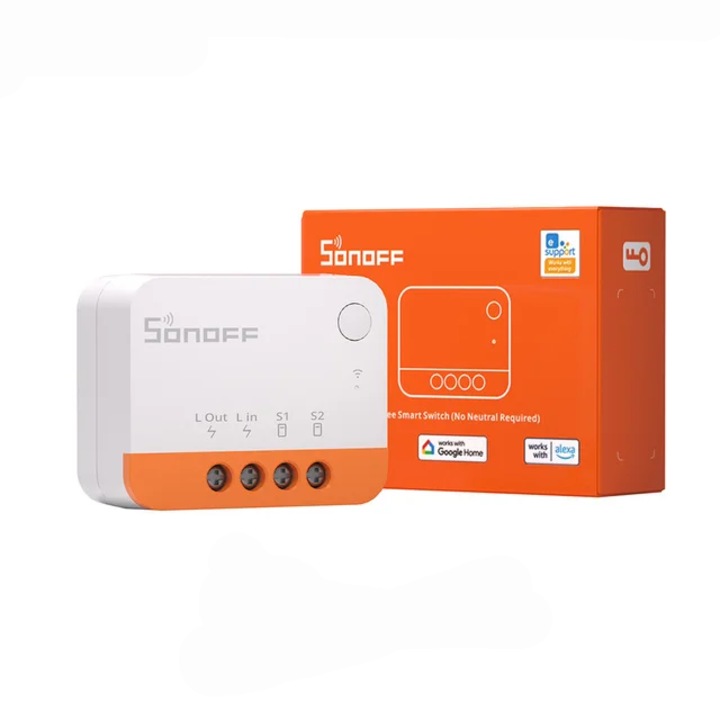 Senzor Zigbee Sonoff SNZB MINI L2 Temperatura, Umiditate, Monitorizare LCD