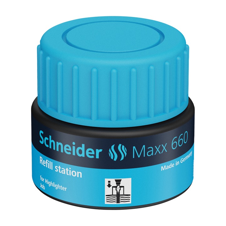 Мастило за текстмаркер, Schneider, Син, 30 мл