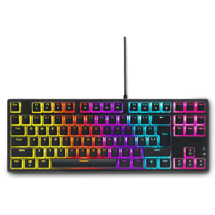 Клавиатура Геймърска механична клавиатура Spartan Gear Lochos 2 RGB TKL, Черна SG-082715