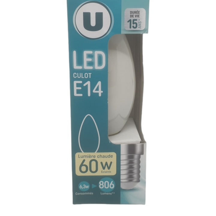 LED крушка, тип свещ, E14, 6.3W, 2700K