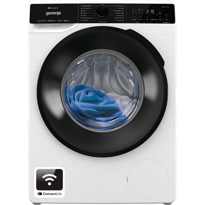 Перална машина Gorenje WPNA14A3PWIFI, Цвят: Бял, Клас: А, Капацитет: 10кг