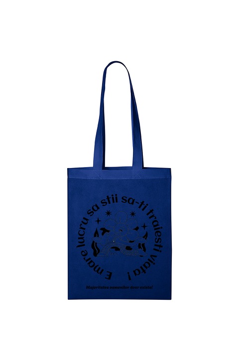 Пазарска чанта, Дамска, Послание 7, Голямо нещо е да знаеш как да живееш живота си, 37 x 28, дръжка 70