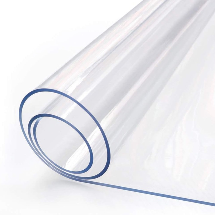 Lemaro® átlátszó asztalvédő, szilikonozott PVC, vastagság 1mm, 120 x 60 cm