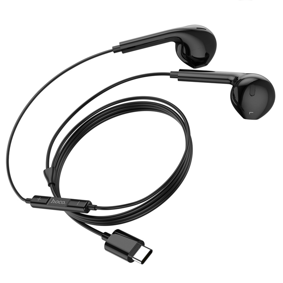 Casti in-Ear cu fir, USB-C, Universale, pentru iPad / Huawei / Xiaomi / Motorola / Oppo / Realme / Nokia / OnePlus, controler si microfon pe fir, 1.2m, Stereo, NEGRE (M101)