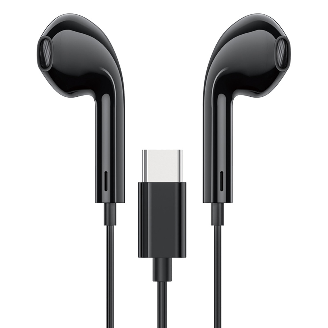 Casti in-Ear cu fir, USB-C, Universale, pentru iPad / Huawei / Xiaomi / Motorola / Oppo / Realme / Nokia / OnePlus, controler si microfon pe fir, 1.2m, Stereo, NEGRE (M101)