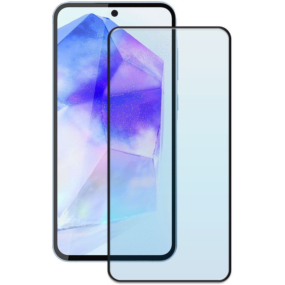 Folie din sticla securizata pentru Samsung Galaxy A55 5G, HAMSTERBOX Glass Shield, Protectie completa ecran, Full face, Aplicare rapida, Case Friendly, Transparenta