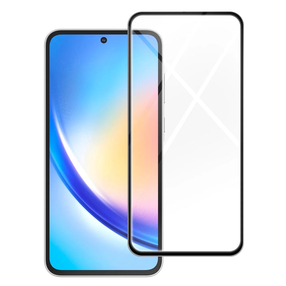 Folie protectie, compatibila cu Samsung Galaxy A55 5G, Sticla securizata, Acoperire completa, Duritate 9H, Pelicula adeziv Full Surface, Anti-dust, Case Friendly, Montare usoara, Transparenta