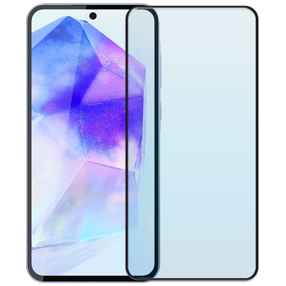 Folie din sticla securizata pentru Samsung Galaxy A55 5G, HAMSTERBOX Glass Shield, Protectie completa ecran, Full face, Aplicare rapida, Case Friendly, Transparenta
