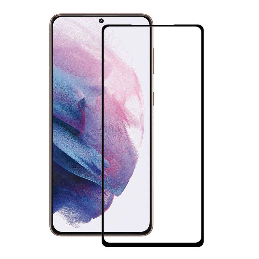 Folie protectie, compatibila cu Samsung Galaxy S21 Plus, Sticla securizata, Acoperire completa, Duritate 9H, Pelicula adeziv Full Surface, Anti-dust, Case Friendly, Montare usoara, Transparenta