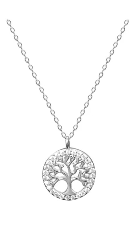 Lantisor Argint 925 placat cu rodiu cu pandantiv - Tree of Life - Copacul vietii