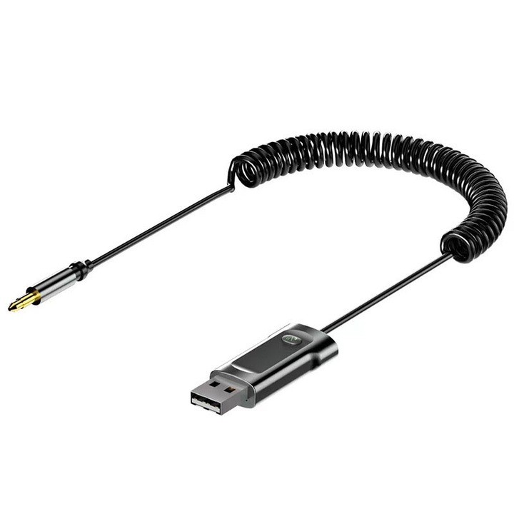 Audioadapter, BOMSTOM, vezeték nélküli Bluetooth 5.0-tól AUX-ig, beépített mikrofon, autós készlet