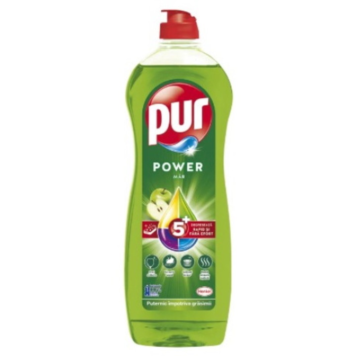 Detergent lichid de vase, Pur apple, 750 ml