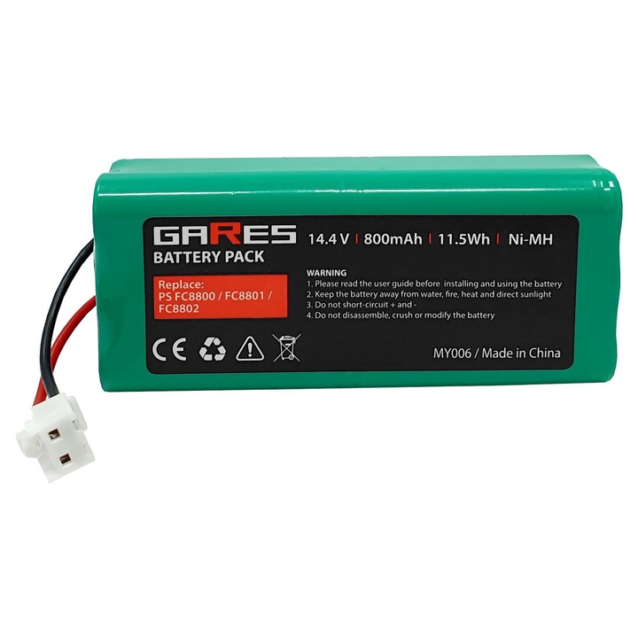 Baterie Gares, 14.4V 800mAh, pentru Philips FC8800 FC8801 FC8802