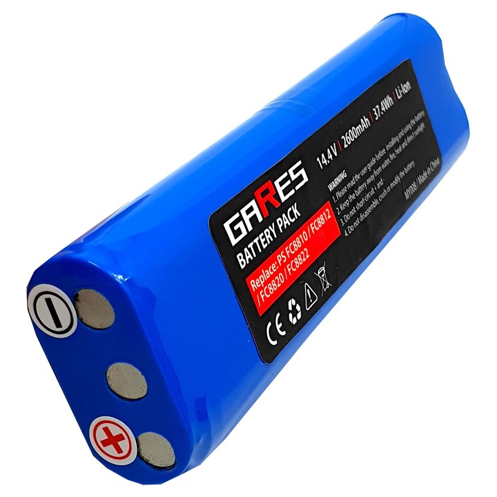 Baterie Gares, 14.4V 2.6Ah, pentru Philips SmartPro Active FC8810 FC8812 FC8820 FC8822 Bissell SmartClean