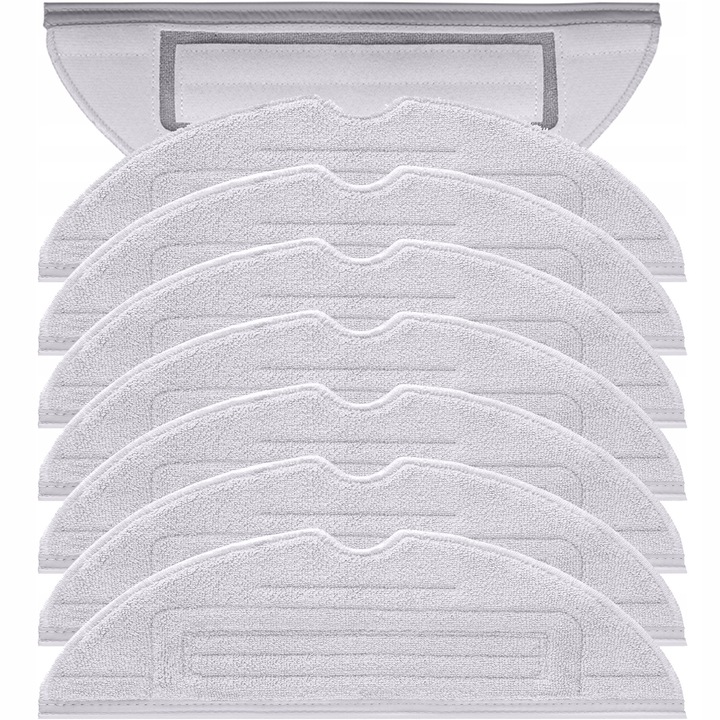 Set 8 x Lavete full mop NewEvo, compatibile cu Xiaomi RoboRock S7, S7 PLUS, S7 MAX, S7 MAXV, S70, S75, S7 Ultra, Gri