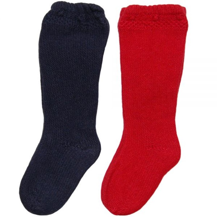 Комплект от 2 чифта 3/4 чорапи Navy Blue/Red (9810), Mayoral, 12 месеца, 19-22 г.