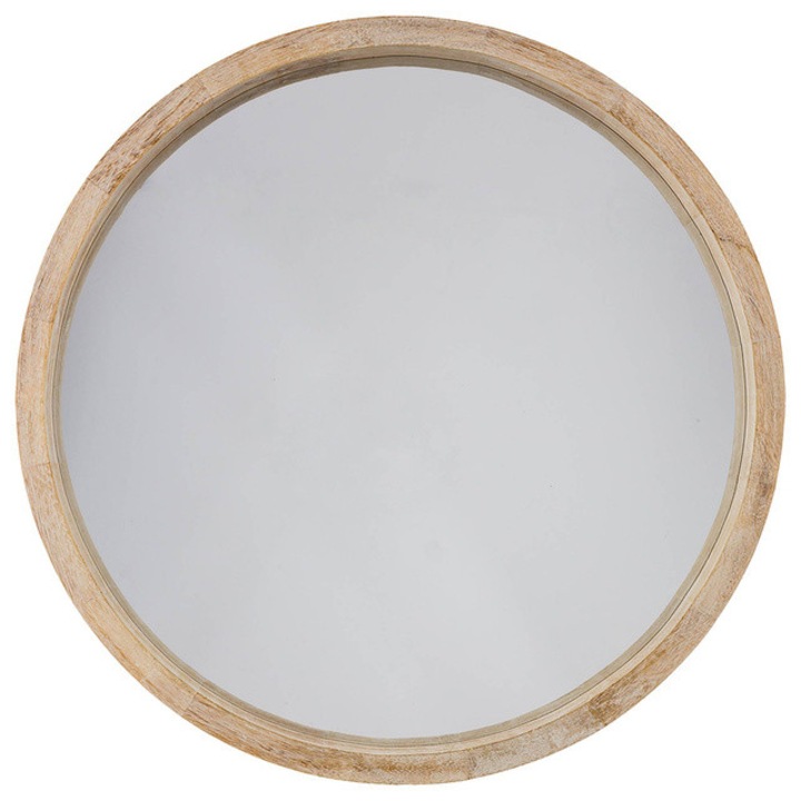 Oglinda rotunda din lemn, Ø 52 cm