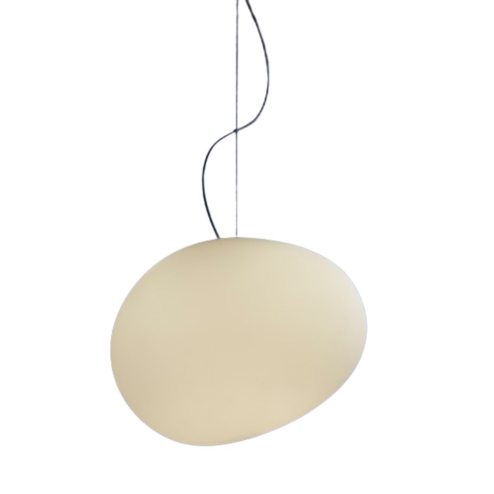 Suspensie Sollux M, 1xE27, corp sticla alb-laptos, 42x42x32cm, ajustabil