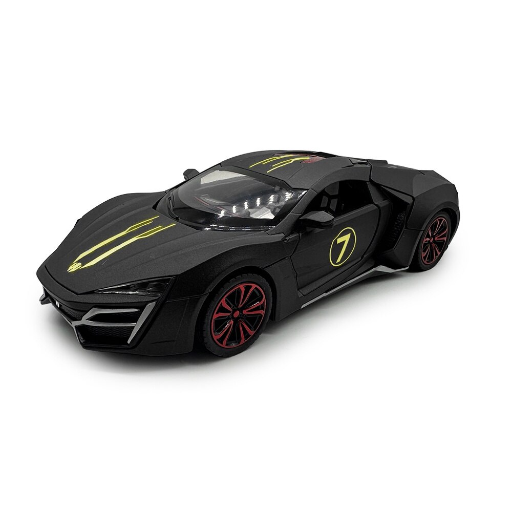Lykan Hypersport fém autómodell, Fast Furious 7, Fekete, 1:24