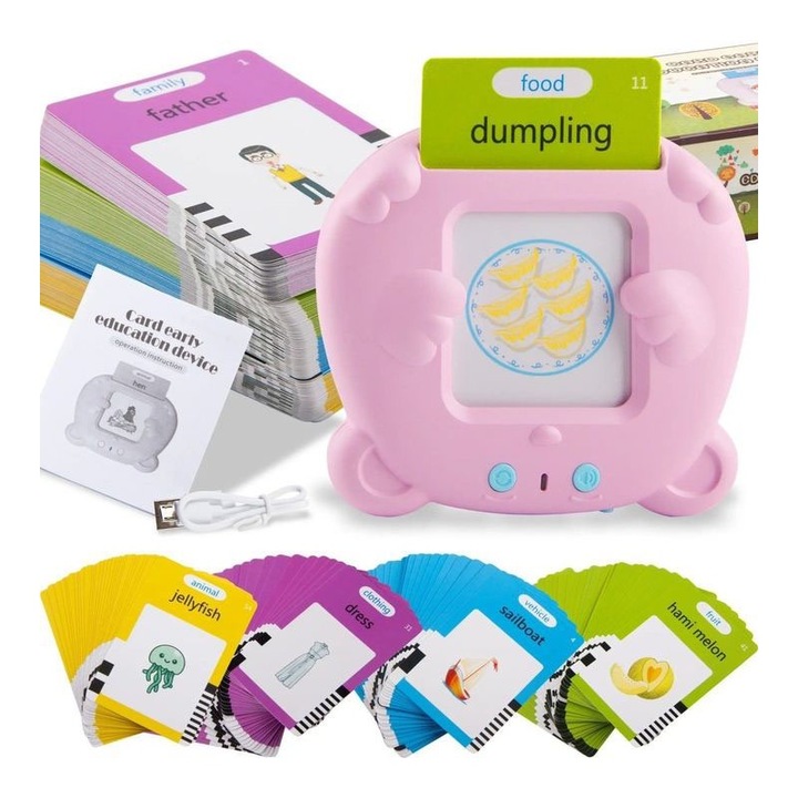 Carduri educative, Minibear, 255 carduri, multicolor