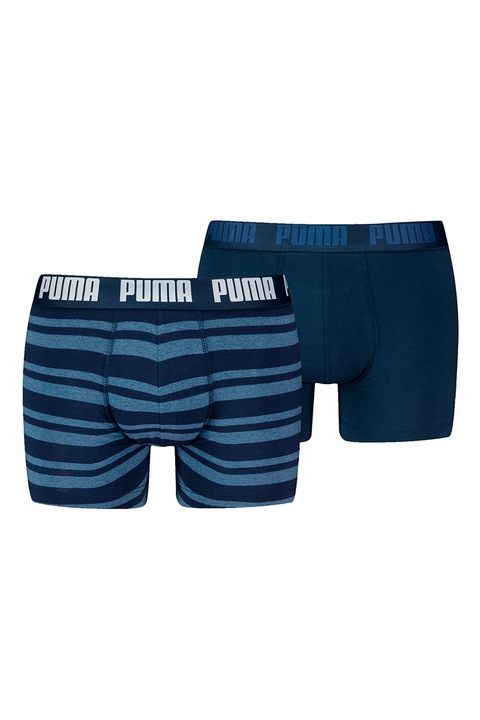 Puma, Десенирани боксерки с памук - 2 чифта, Тъмносин