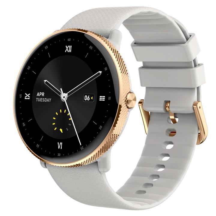 Ceas Smartwatch VICHEMA Tech ®, Ecran Full Touch AMOLED HD 1,43 ich, Bluetooth 5.3, IP68, 120+ Moduri Sport, Monitorizare sanatate, 200+ Cadrane, Asistent Vocal, Control la Distanta, Notificari Aplicatii, Apeluri/SMS, iOS/Android, 2 Curele incluse, Gold
