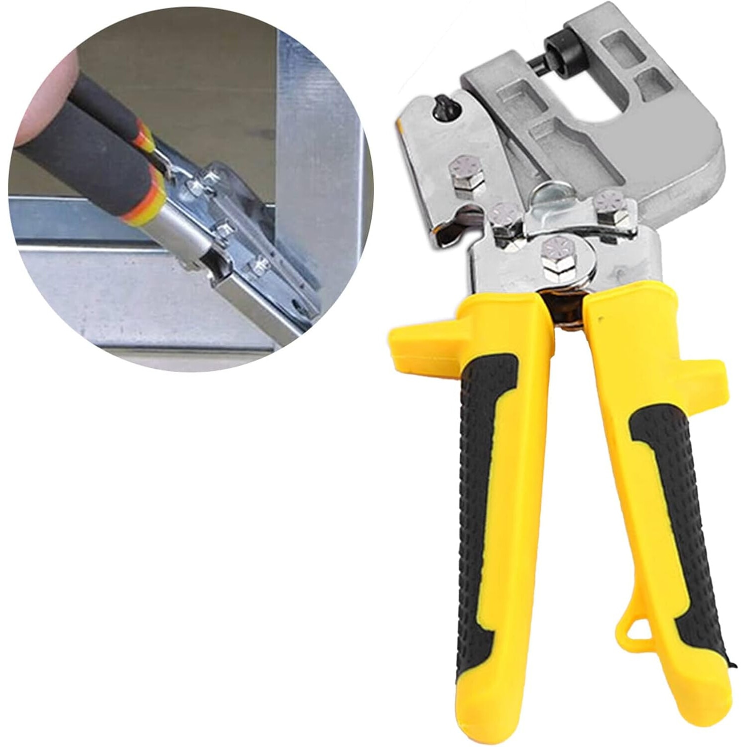 Cleste pentru sertizat profile gips carton, rigips, Galben/Negru - eMAG.ro